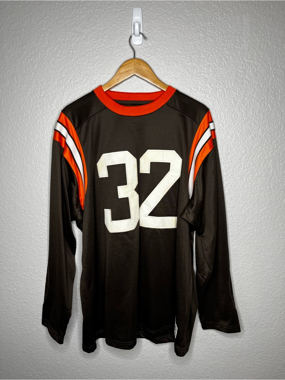 Vintage Pro Player Cleveland Browns Style #32 Football Jersey Brown Orange L